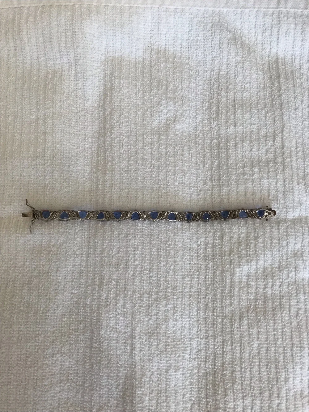 Sparkling Blue crystal bracelet in silver  - Women's Accessory